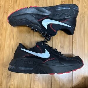 Nike Air Max Black with Red and White Accents Men's Sneakers